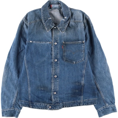 古着 00年代 リーバイス Levi's ENGINEERED エンジニアード 70100-1655 立体裁断 ユーロモデル デニムジャケット メンズL相当/eaa587576