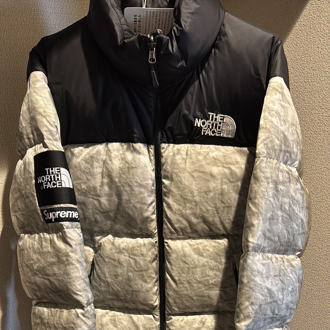 Supreme x The North Face Nuptse Jacket "White Paper Print"