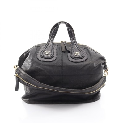 ジバンシィ GIVENCHY ナイチンゲール 2WAY ハンドバッグ バッグ レザー レディース ブラック系 【中古】