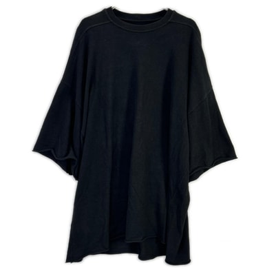 リックオウエンス RR02C7283-BGW 23AW ブラック Oversize Tommy Tee ONE