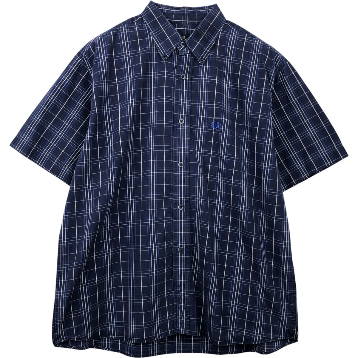 古着 フレッドペリー FRED PERRY 半袖 ボタンダウン チェックシャツ メンズL相当/eaa655890
