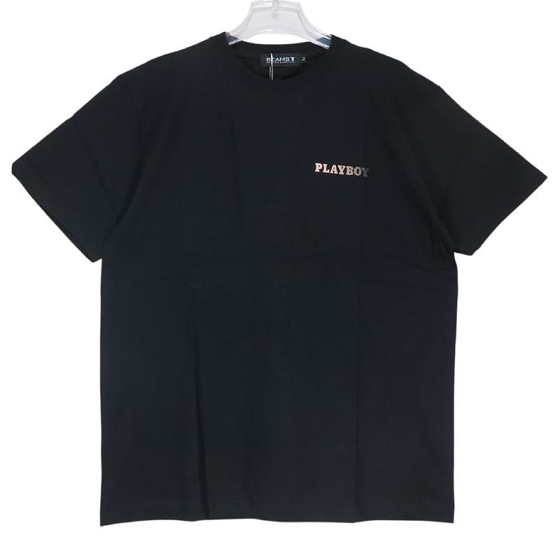 新品 BEAMS T ビームスティー x PLAYBOY プレイボーイ GRADATION PHOTO TEE グラデーション フォト Tシャツ ブラック 黒 ショートスリーブ 半袖 サイズL