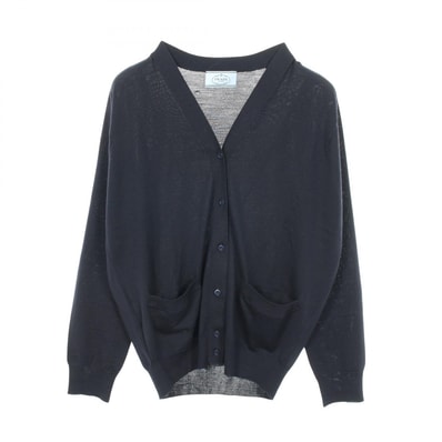 プラダ PRADA カーディガン 衣料品 トップス ウール レディース ネイビー系 【中古】