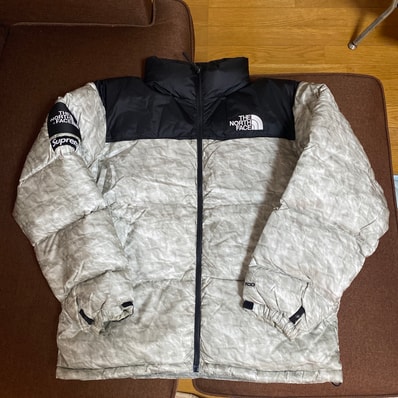 Supreme x The North Face Nuptse Jacket "White Paper Print"