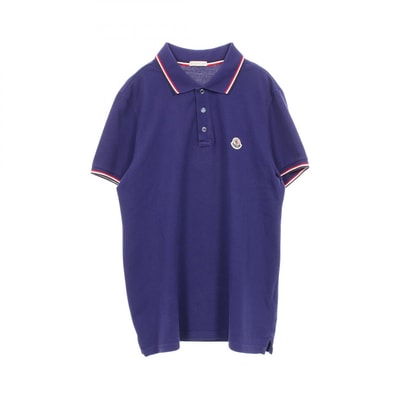モンクレール MONCLER ポロシャツ 衣料品 トップス コットン メンズ ブルー系 【中古】
