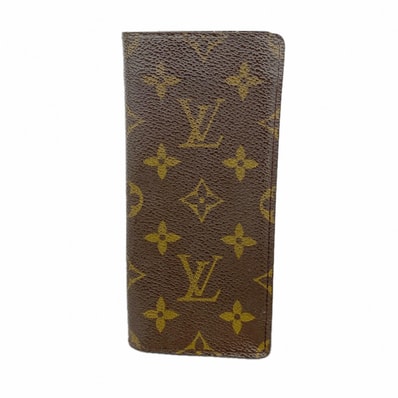 【6dc3695-k】ルイヴィトン メガネケース モノグラム エテュイリュネットサーンプル M62962 ブラウン【中古】メンズ レディース ユニセックス