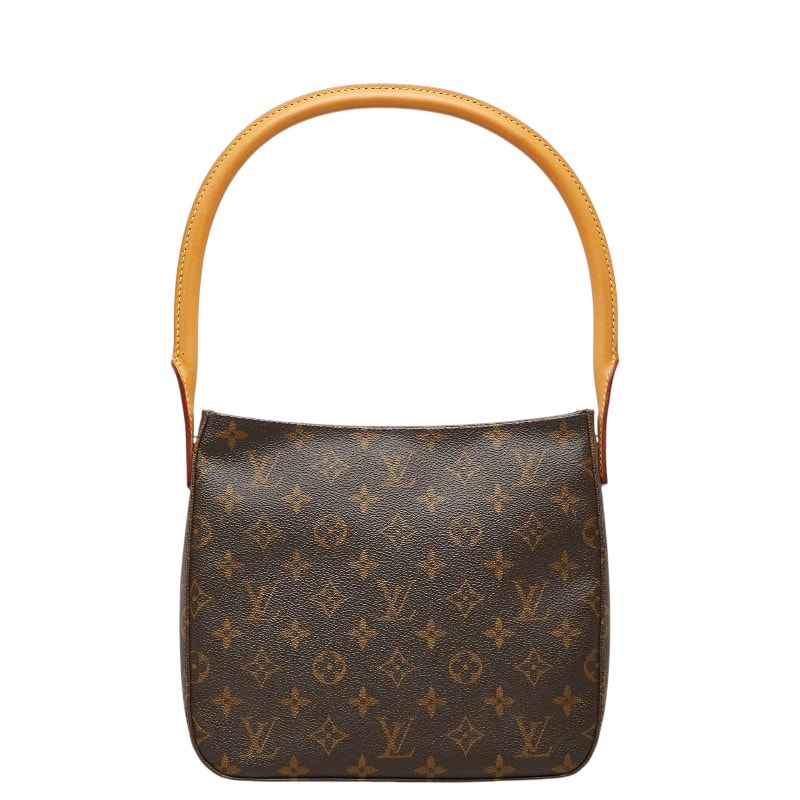 ルイ ヴィトン モノグラム ルーピングMM ショルダーバッグ ハンドバッグ M51146 ブラウン PVC レザー レディース LOUIS VUITTON 【中古】