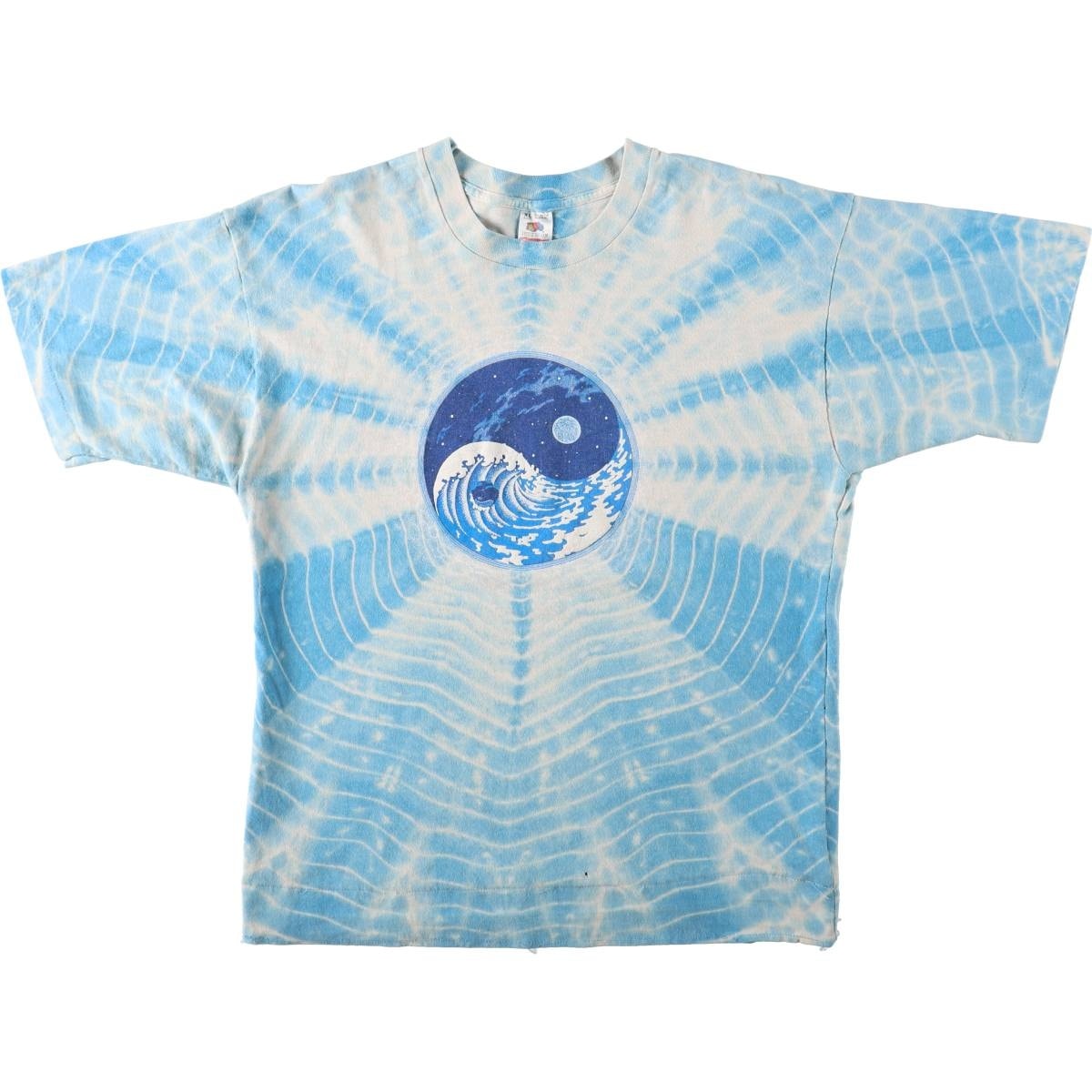 古着 90年代 フルーツオブザルーム FRUIT OF THE LOOM タイダイ柄 プリントTシャツ USA製 メンズXL相当 ヴィンテージ/evb036079