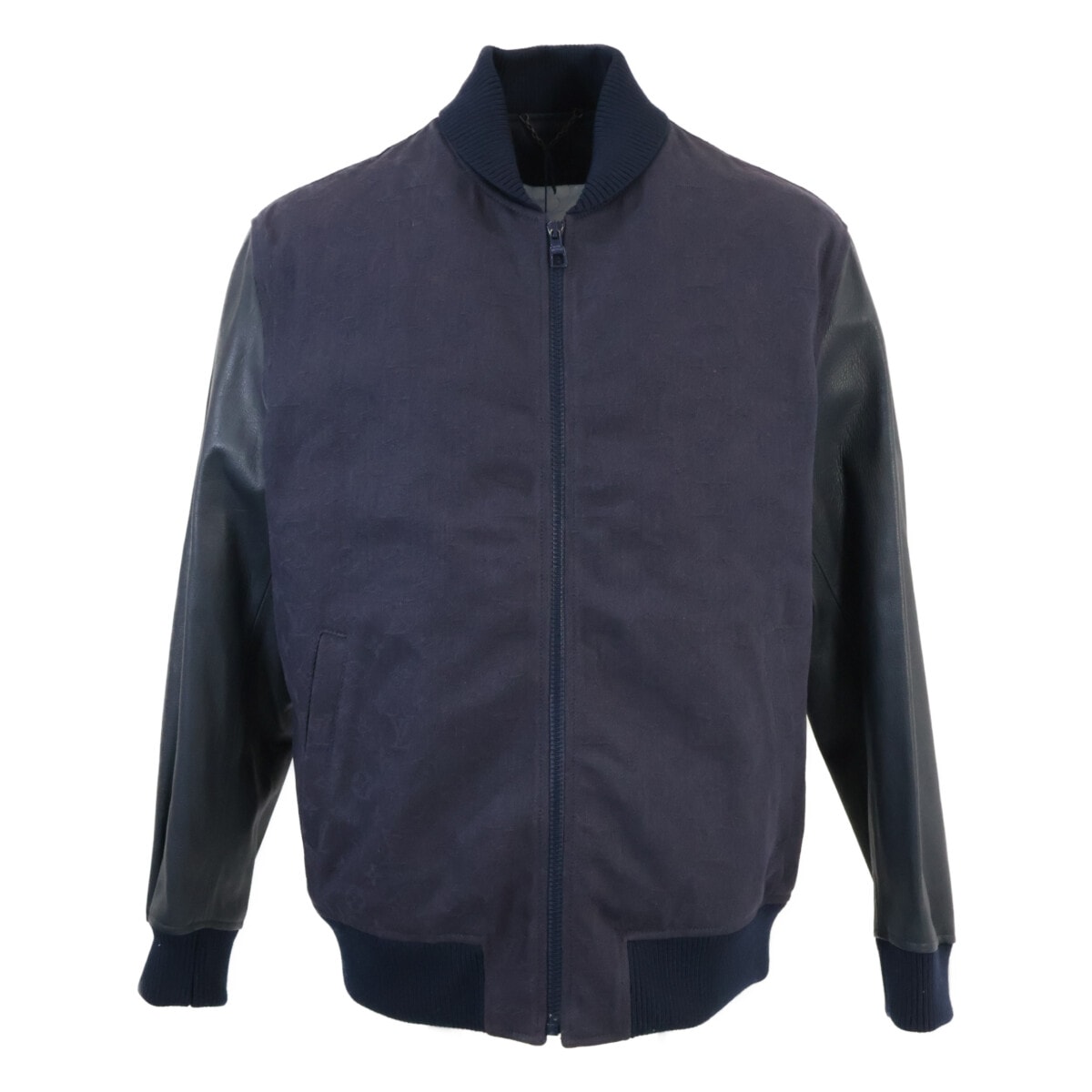 ルイヴィトン 【新品同様/国内正規】HLL08WD17 レザー×モノグラムデニム 切替ジップアップブルゾン/ 48