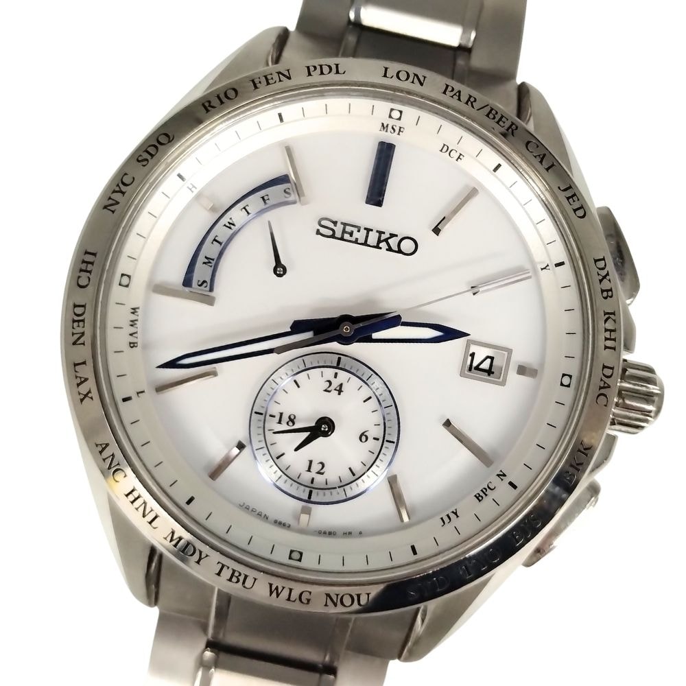 SEIKO セイコー 8B63-0AA0 ブライツ 電波ソーラー チタン メンズ 腕時計 C894