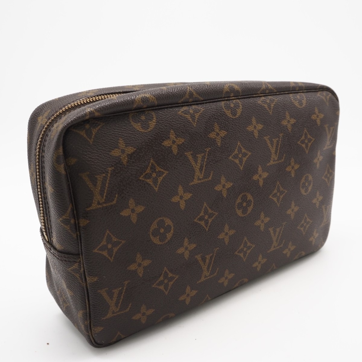LOUIS VUITTON ルイ・ヴィトン モノグラム キャンバス トゥルーストワレット28 M47522 セカンドバッグ ブラウン コーティングキャンバス レザー メンズ
