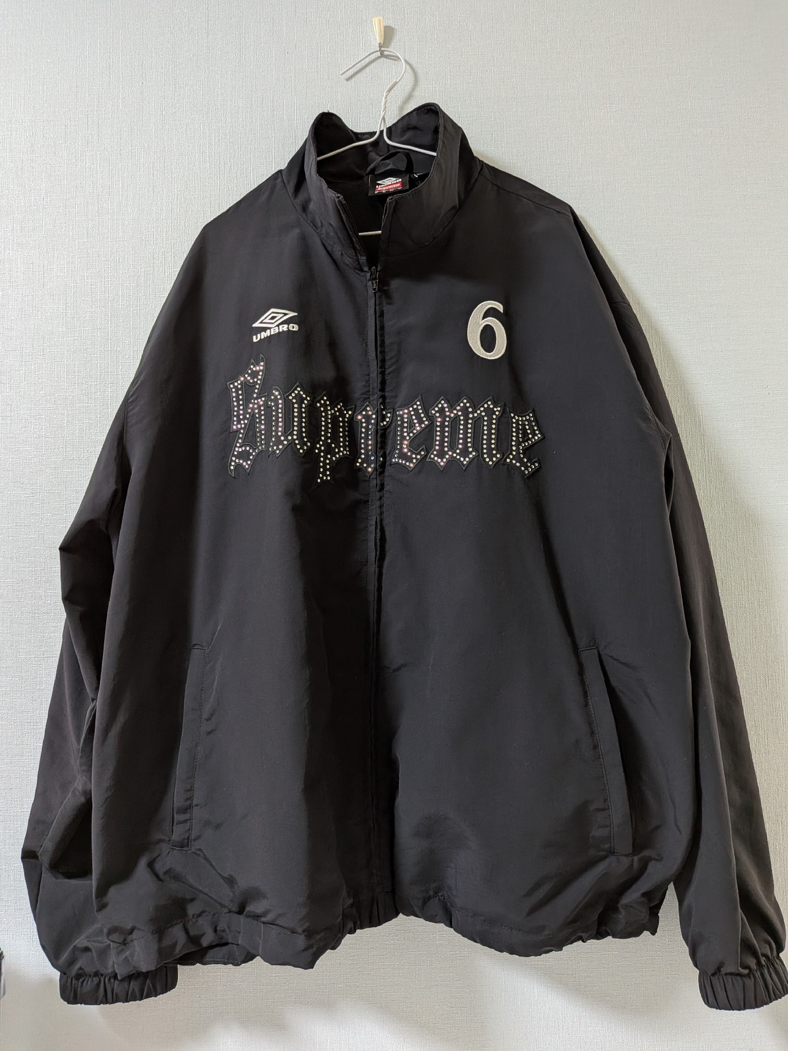Supreme x Umbro Rhinestone Track Jacket "Black"