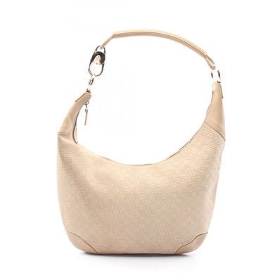 グッチ GUCCI G柄 ショルダーバッグ バッグ スウェード レザー レディース ベージュ系 001 4157 【中古】
