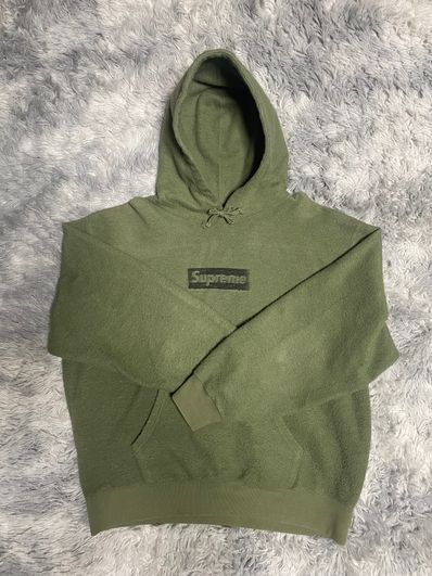 Supreme Inside Out Box Logo Hooded Sweatshirt "Light Olive"