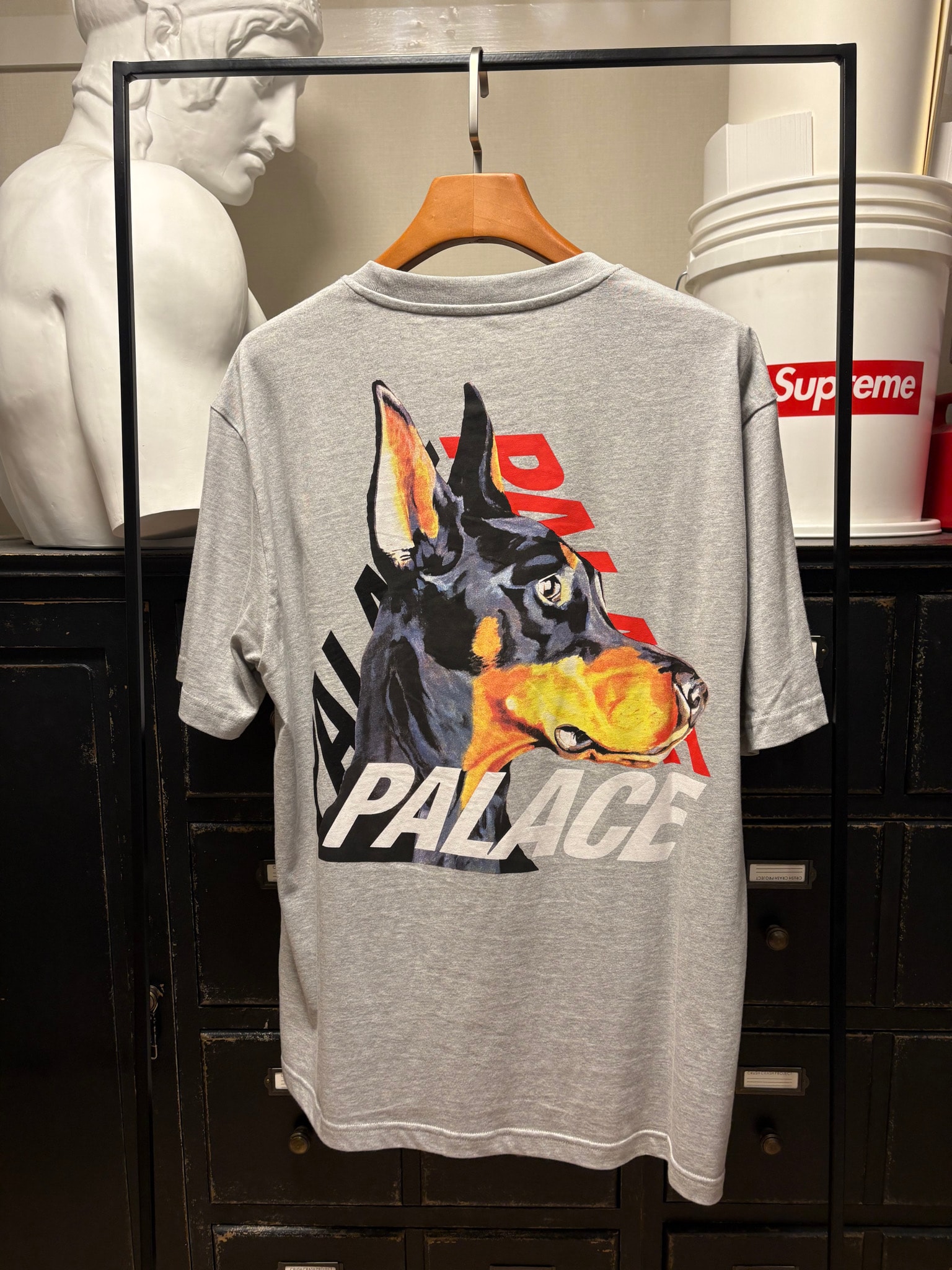 PALACE P-3-K-9 T-SHIRT "Grey Marl"