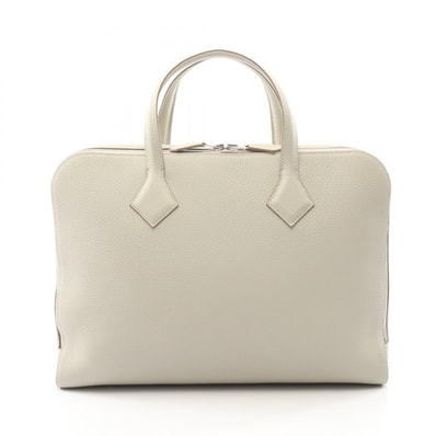 エルメス HERMES ヴィクトリアライト ブリーフケース バッグ レザー トゴ トゴ メンズ グレー系 076567CK 【中古】