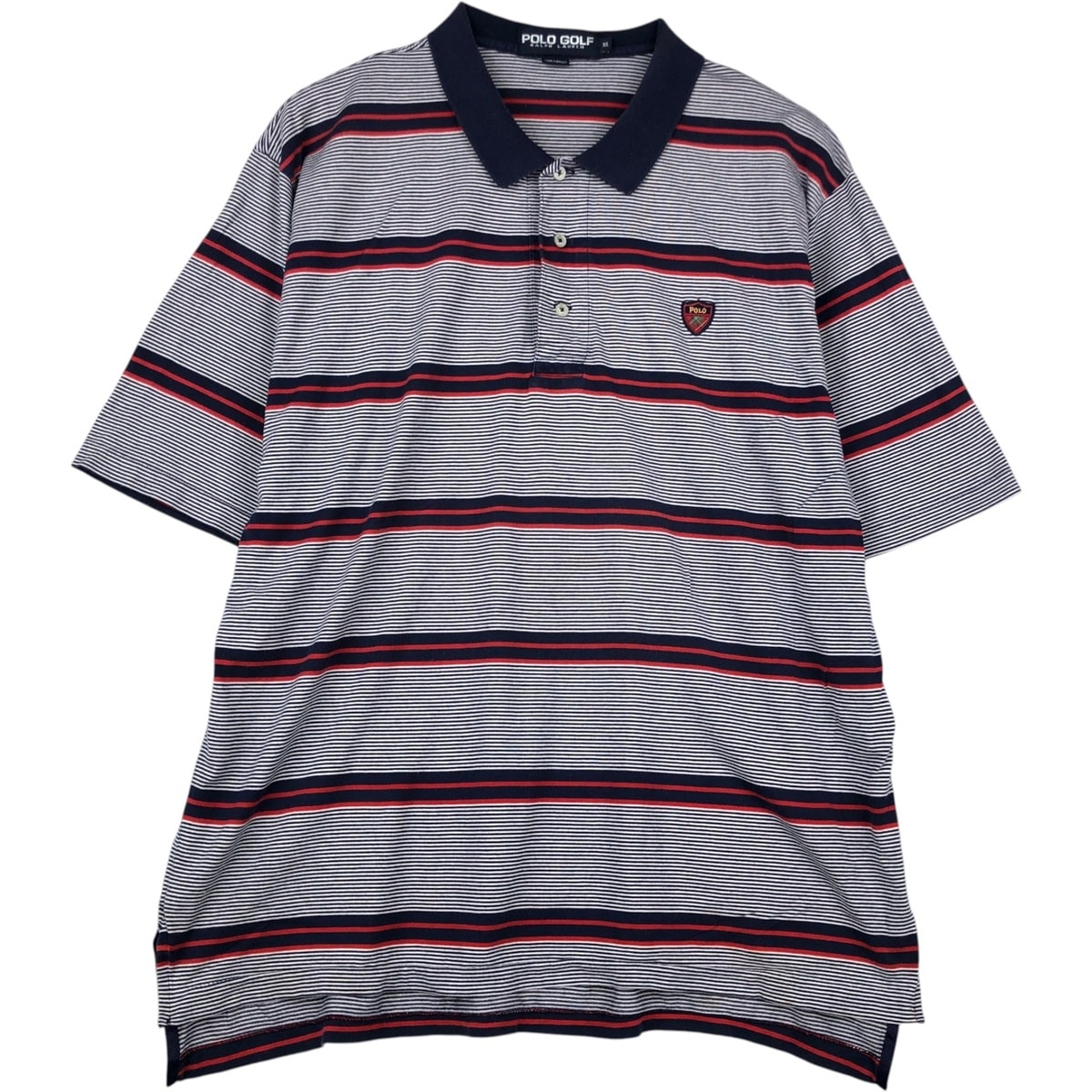 古着 ラルフローレン Ralph Lauren POLO GOLF ポロゴルフ 半袖 ボーダー ポロシャツ メンズXL相当/eaa622696