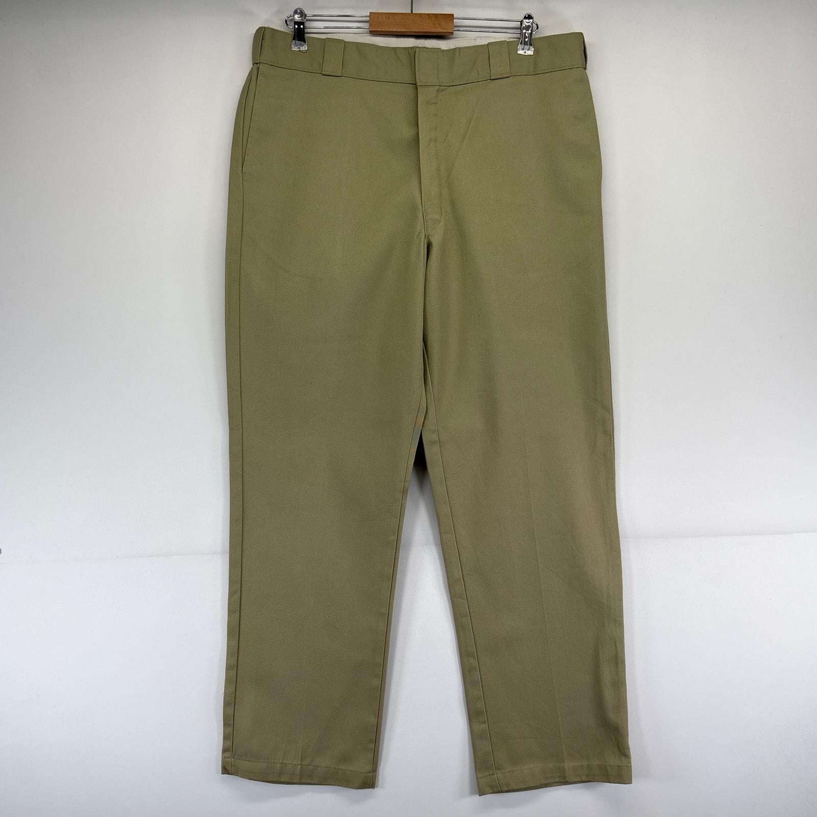 古着 ディッキーズ Dickies パンツ 874 ワークパンツ チノパン ストレート ジッパーフライ 大きいサイズ W38×L32  ベージュ系 メンズ