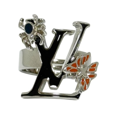 ルイヴィトン メンズ リング フェアリーテイル 指輪 LVロゴ 黒 17号