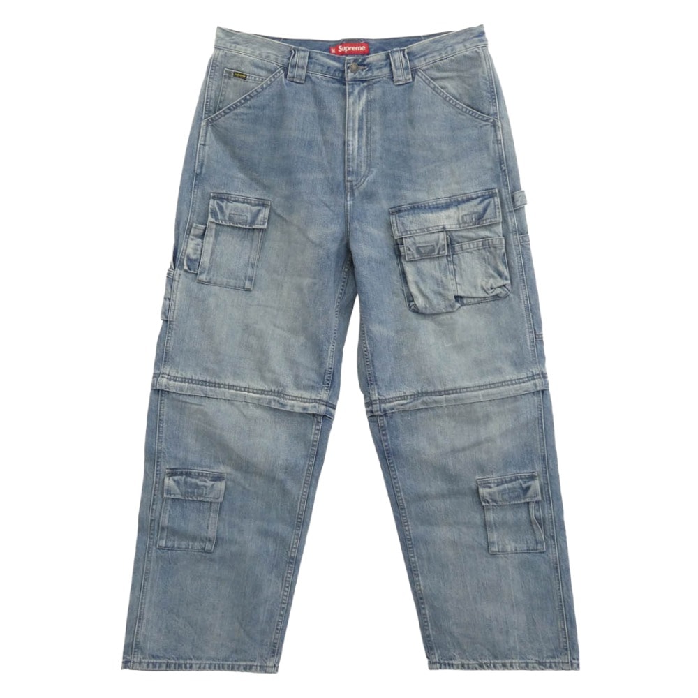Supreme シュプリーム デニムパンツ 25AW Zip-Off Utility Pant ジップオフ ユーティリティ デニム カーゴ パンツ インディゴブルー系 36 185/94A【中古】