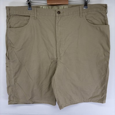 古着 ディッキーズ Dickies ダック パンツ ペインター ワーク ハーフパンツ ショート ワンポイントロゴ w44 ベージュ系 メンズ