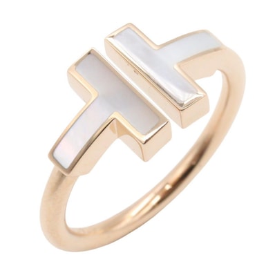 ティファニー TIFFANY&CO Tワイヤーリング マザーオフパール リング・指輪 ジュエリー K18PG(ピンクゴールド) マザーオブパール レディース ゴールド系 / ホワイト系 【中古】
