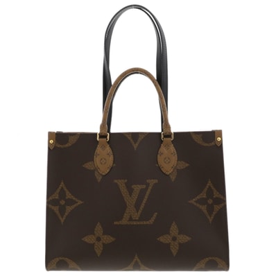 LOUIS VUITTON ルイ・ヴィトン オンザゴー MM トートバッグ M45321 モノグラムリバース ブラウン レディース【中古】