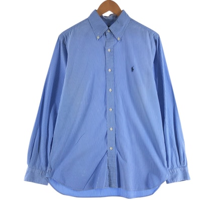 古着 ラルフローレン Ralph Lauren 長袖 ボタンダウンストライプシャツ メンズL相当/eaa515395