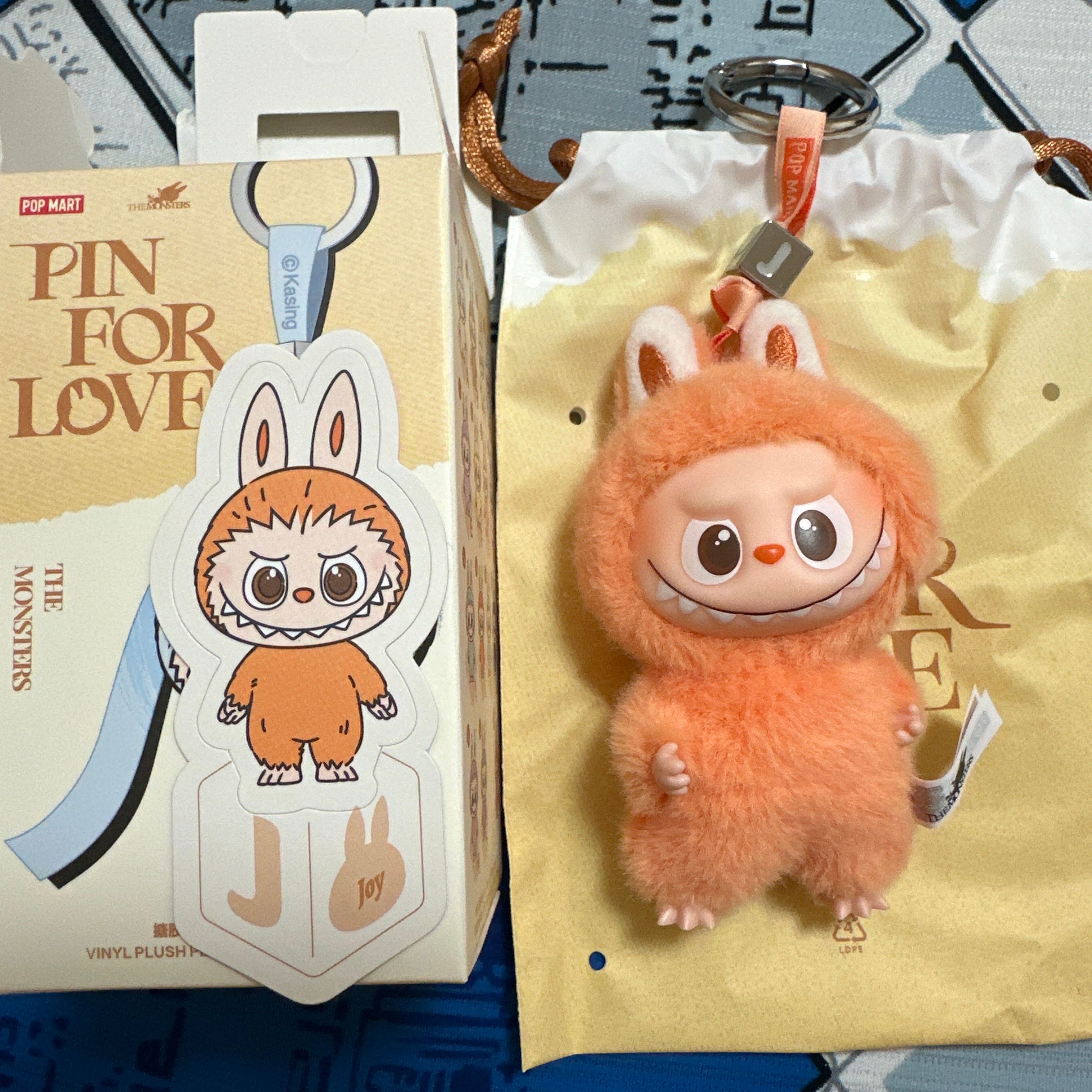 POP MART THE MONSTERS (LABUBU) Pin for Love Series-Vinyl Plush Pendant (A-M) J