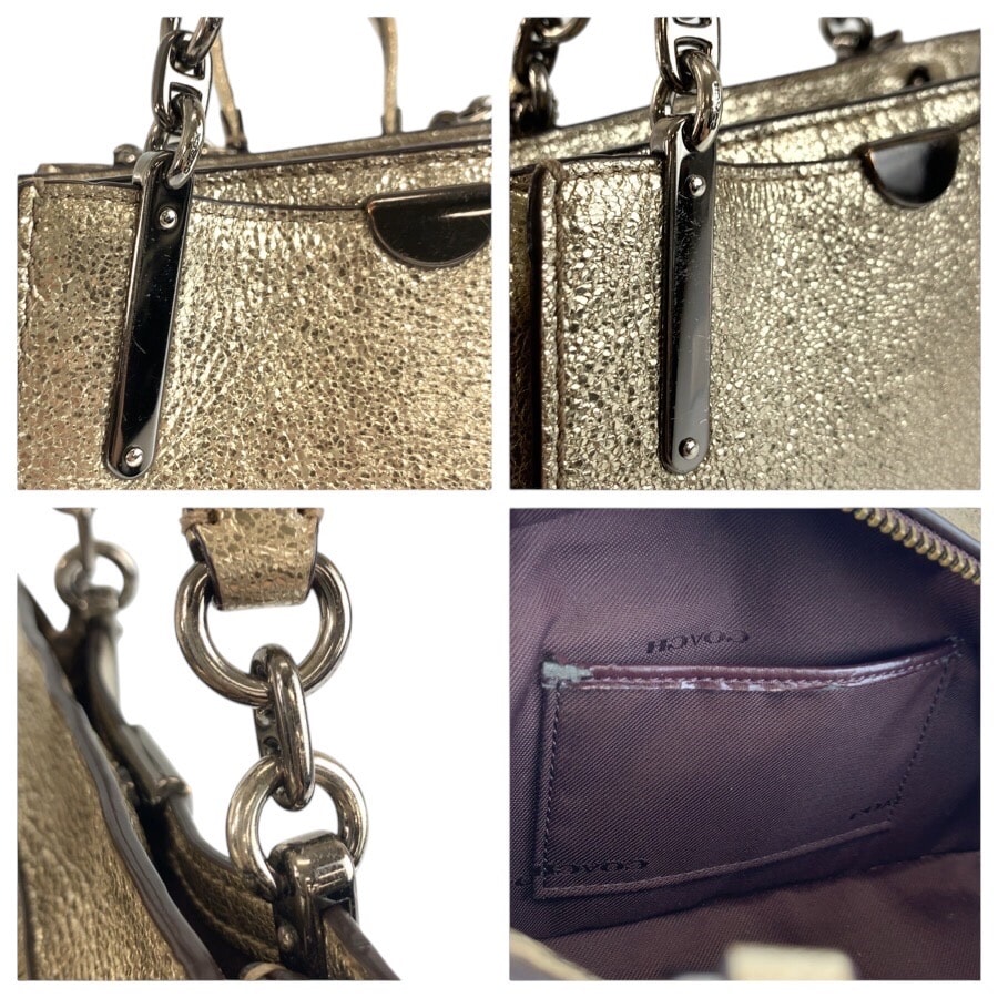B (目立った傷や汚れなし)】美品 COACH コーチ ドリーマー メタリック