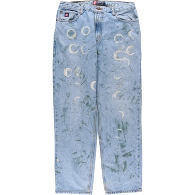 古着 ラルフローレン Ralph Lauren CHAPS チャップス ペイント ストレートデニムパンツ メンズw34相当/eaa640480