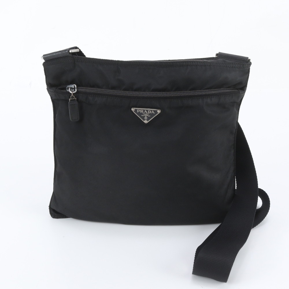 ■美品 プラダ テスート ナイロントライアングルロゴ 白タグ付