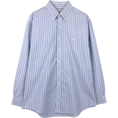 古着 ブルックスブラザーズ Brooks Brothers 346 長袖 ボタンダウンストライプシャツ メンズL相当/eaa666471
