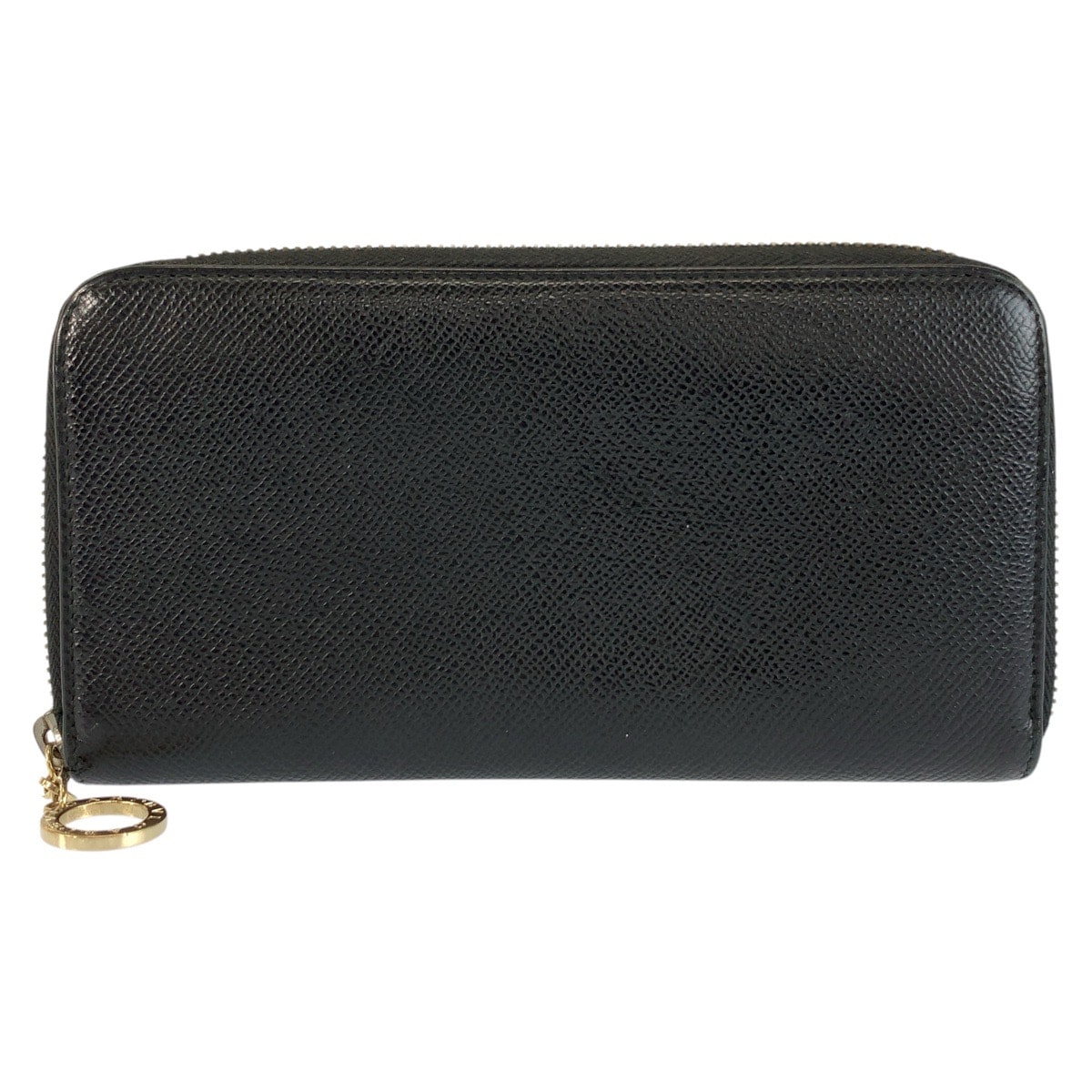 美品 BVLGARI ブルガリ ブラック 黒 ゴールド金具 レザー 長財布 ロングウォレット 602454 【中古】