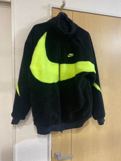 Nike Big Swoosh Reversible Boa Jacket"Black Neon"
