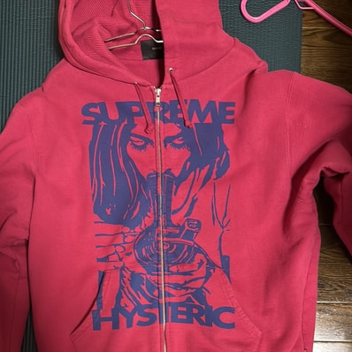 Supreme x HYSTERIC GLAMOUR Thermal Lined Zip Up Hooded Sweatshirt "Red"