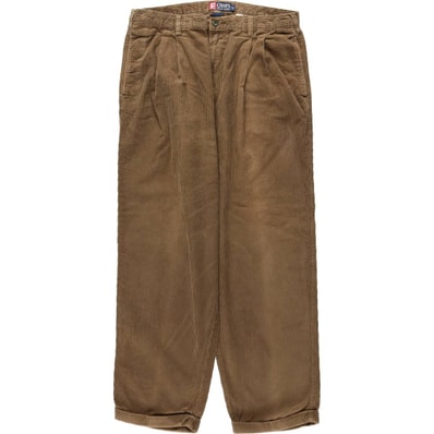 古着 ラルフローレン Ralph Lauren CHAPS チャップス ツータック コーデュロイパンツ メンズw36相当/eaa627355