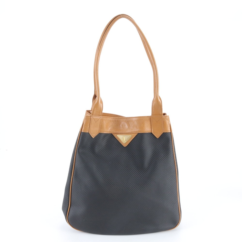 ■美品 イヴ サンローラン YSL 三角ロゴトート バッグ