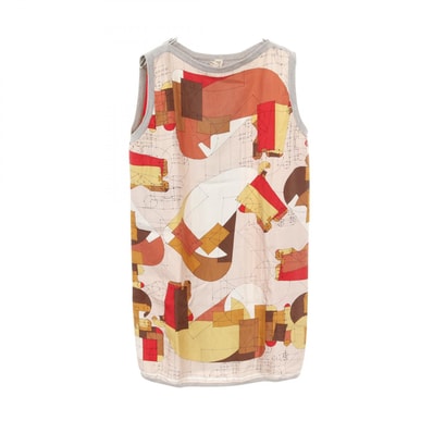 エルメス HERMES ECHEC AU ROI ワンピース 衣料品 トップス シルク コットン シルク レディース ピンク系 / マルチカラー 【中古】