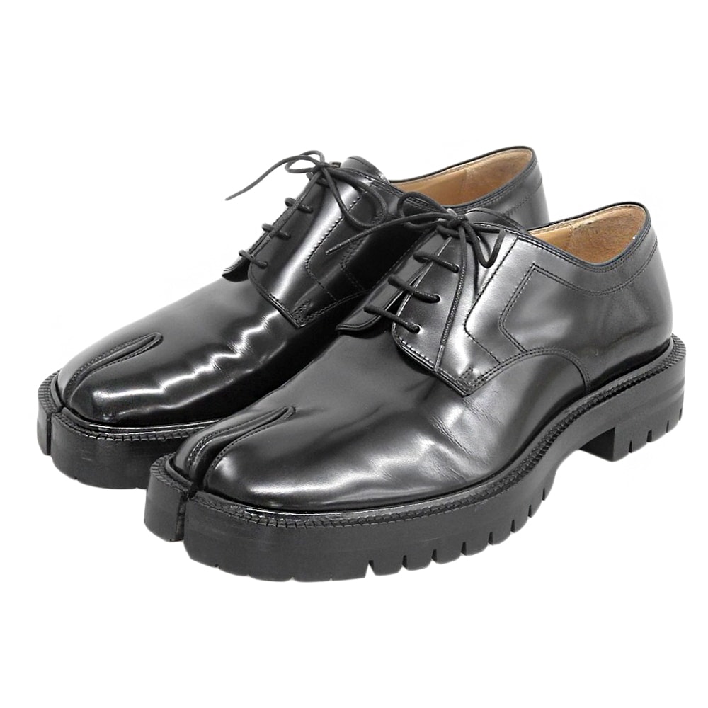 メゾンマルジェラ 美品 TABI COUNTY LACE-UP タビ レースアップ シューズ メンズ ブラック 41 S57WQ0188 41
