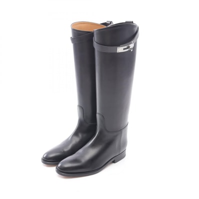 エルメス HERMES ジャンピング ケリー ブーツ 靴 レザー レディース ブラック系 【中古】