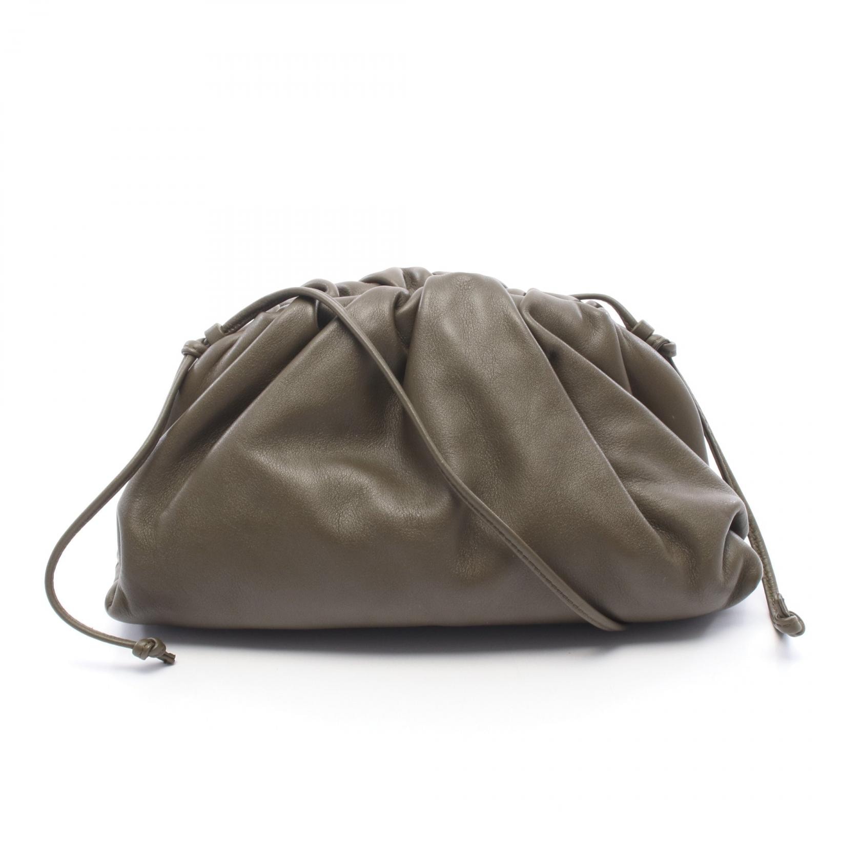 ボッテガヴェネタ BOTTEGA VENETA ミニ ザ ポーチ ショルダーバッグ バッグ レザー レディース カーキ系 585852 VCP40 【中古】