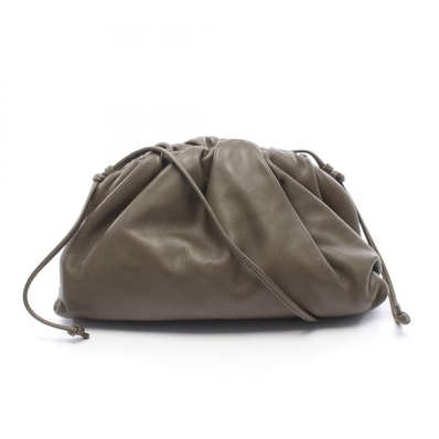 ボッテガヴェネタ BOTTEGA VENETA ミニ ザ ポーチ ショルダーバッグ バッグ レザー レディース カーキ系 585852 VCP40 【中古】
