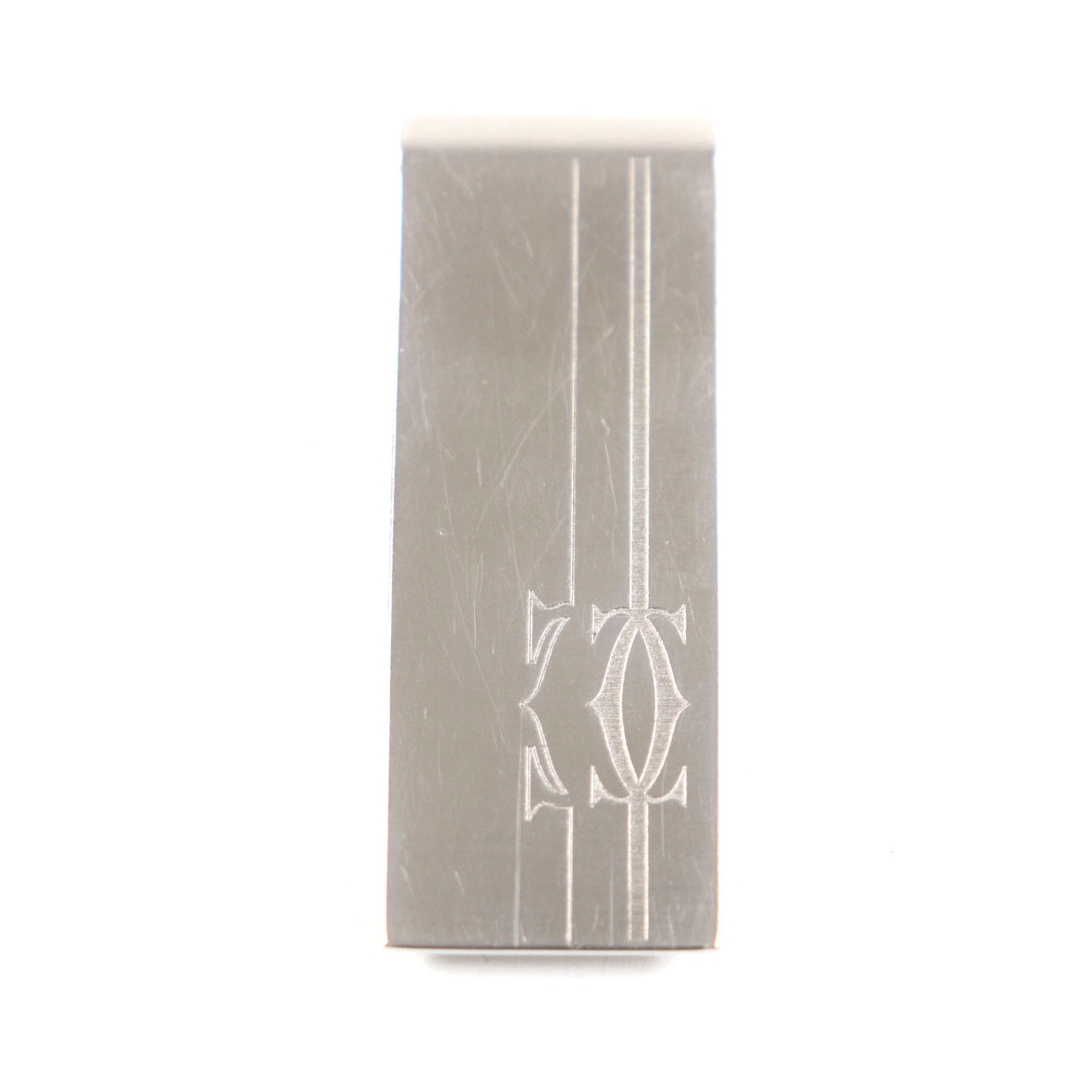 美品 カルティエ
 マネークリップ C2 デコール シルバー メンズ