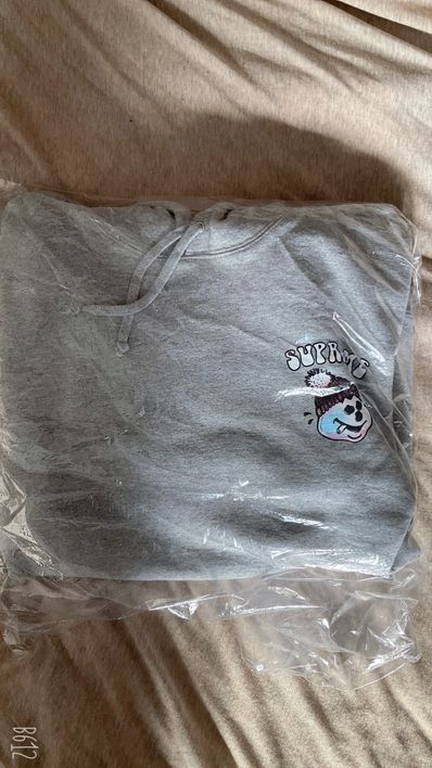 Supreme Snowman Hooded Sweatshirt "Heather Grey"