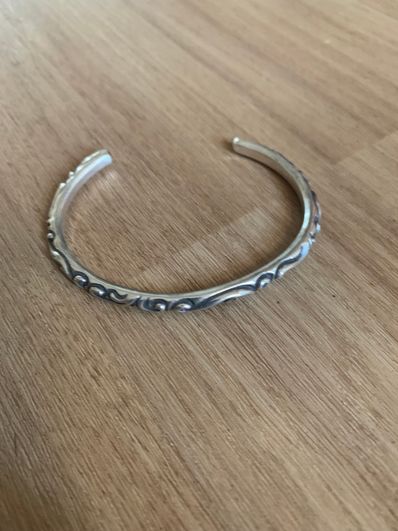 Chrome Hearts Scroll Band Bangle "Silver"