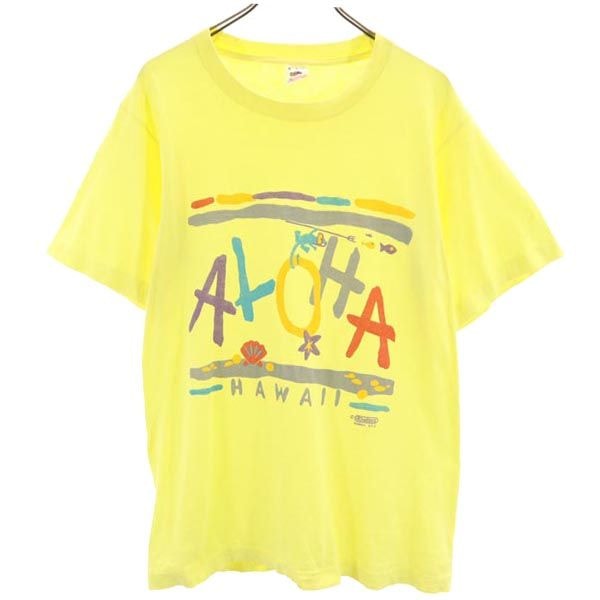 FRUIT OF THE LOOM フルーツオブザルーム 90s オールド USA製 半袖 Tシャツ M イエロー系