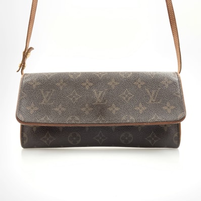 〇〇LOUIS VUITTON ルイヴィトン モノグラム ポシェット ツインGM ショルダーバッグ M51852 ブラウン
