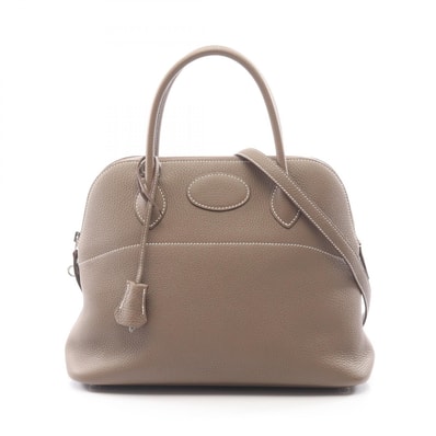 エルメス HERMES ボリード31 2WAY ハンドバッグ バッグ レザー トリヨンクレマンス トリヨンクレマンス エトゥープ Z刻印(2021年製造) レディース グレー系 【中古】