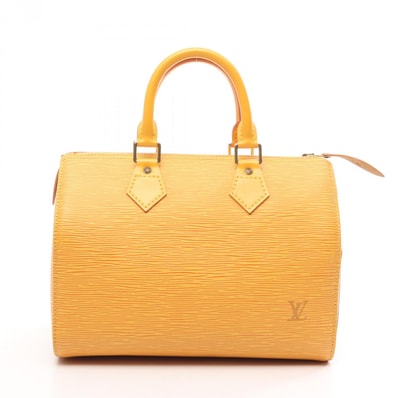 ルイ・ヴィトン LOUIS VUITTON スピーディ25 ハンドバッグ バッグ レザー エピ タッシリイエロー レディース イエロー系 M43019 【中古】